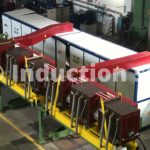 Induction heating plant for metals hot forging